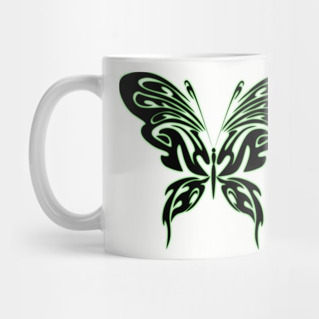 Butterfly Dark Neon by Atomus